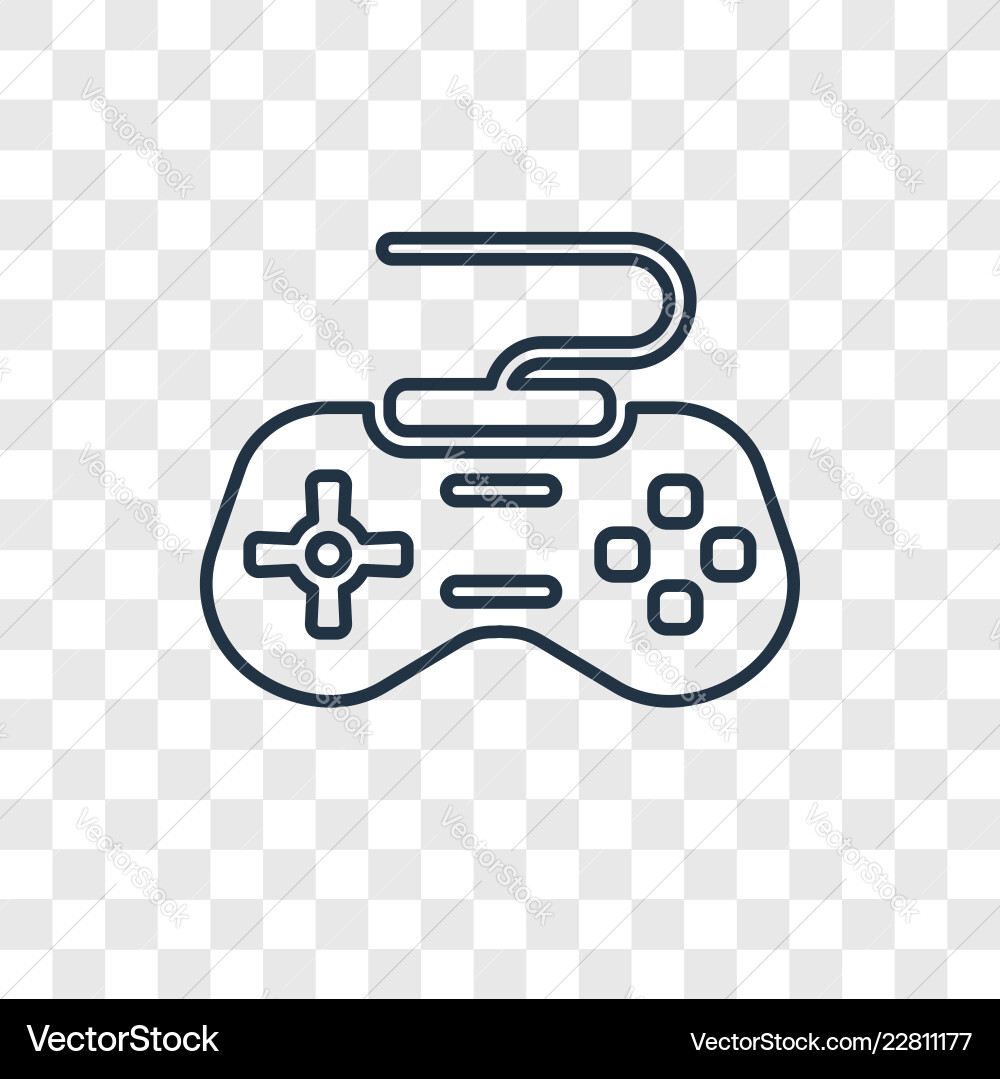 Game controller concept linear icon isolated Game controller concept linear icon isolated vector image
