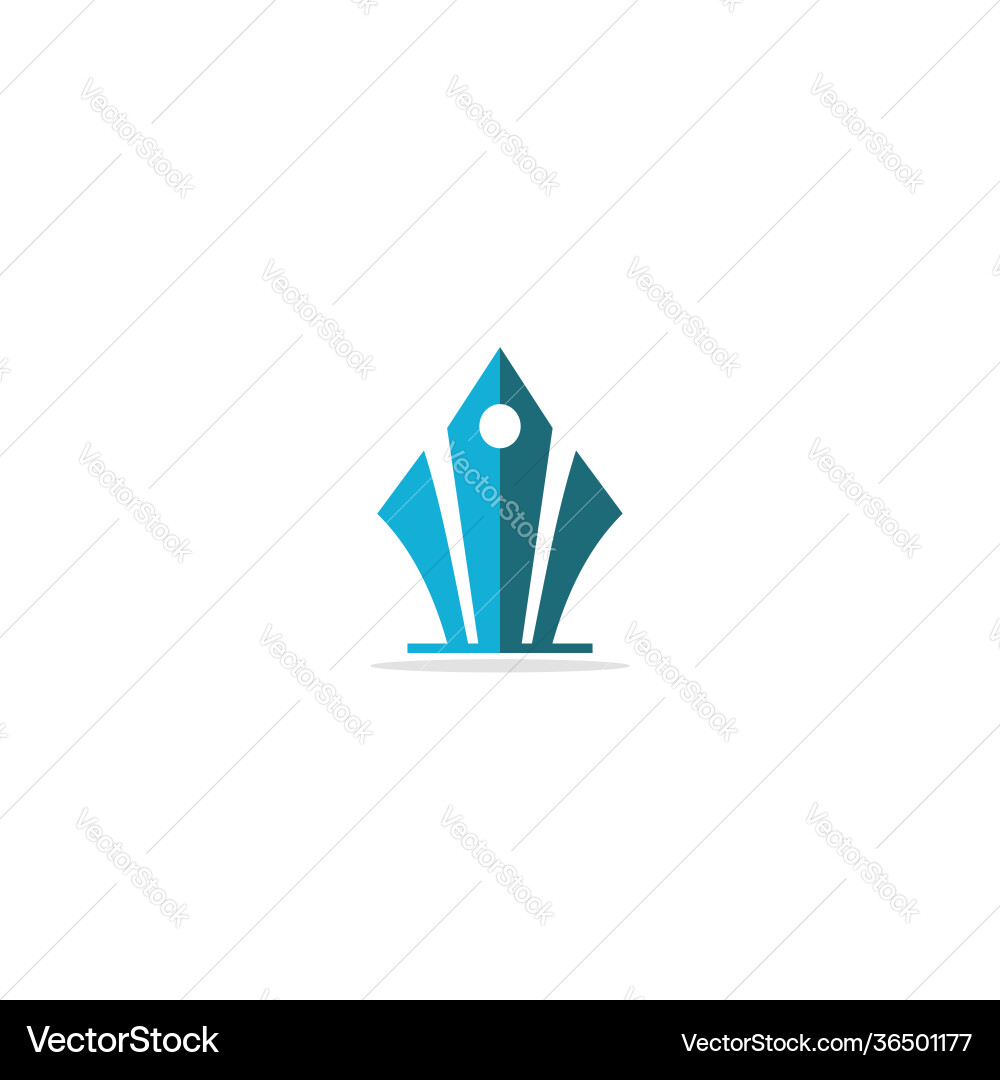 Pen shape logo Royalty Free Vector Image - VectorStock