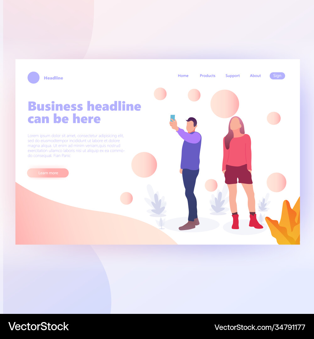 People work in a team and interact with graphs vector image