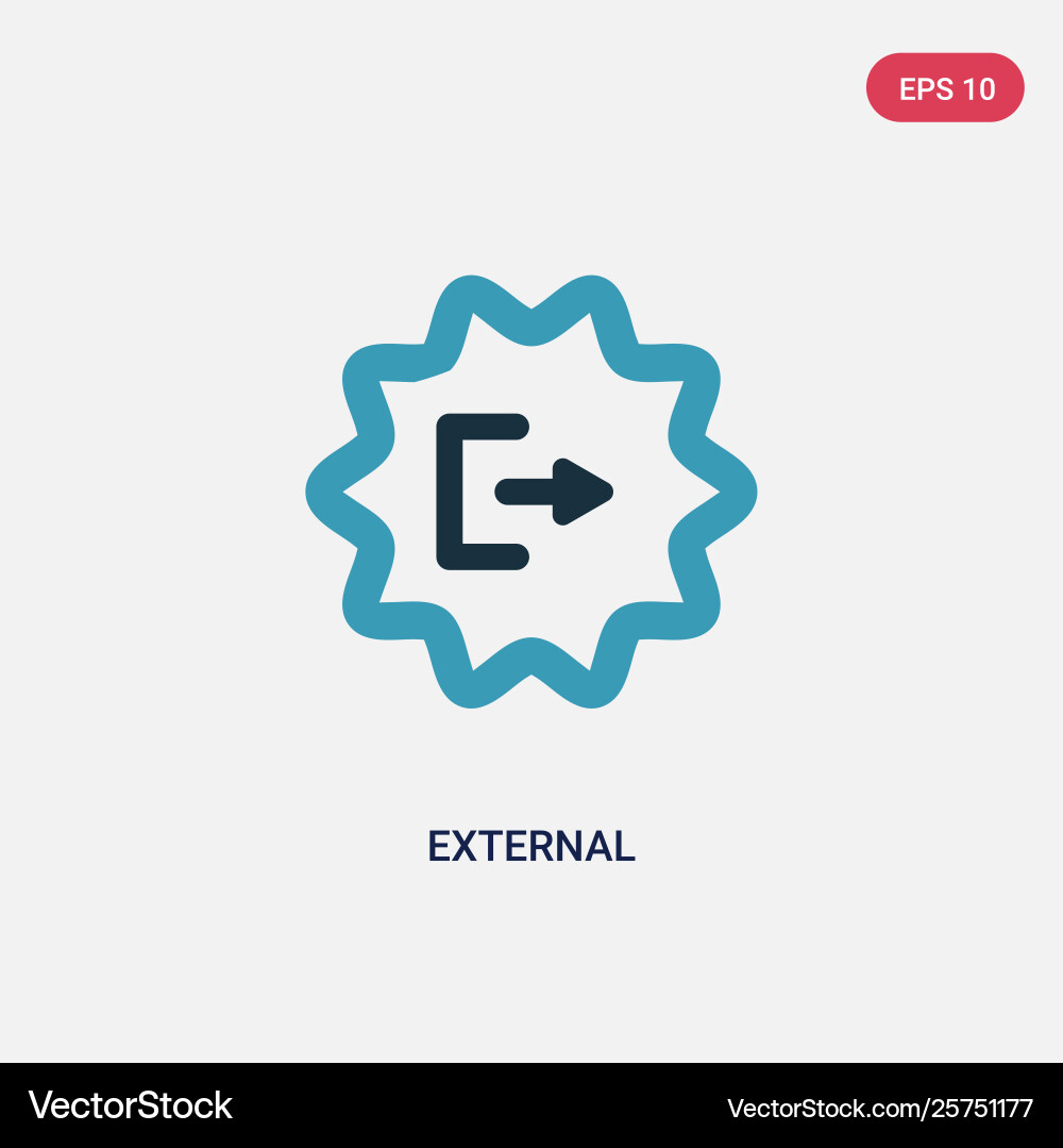 Two color external icon from user interface Vector Image