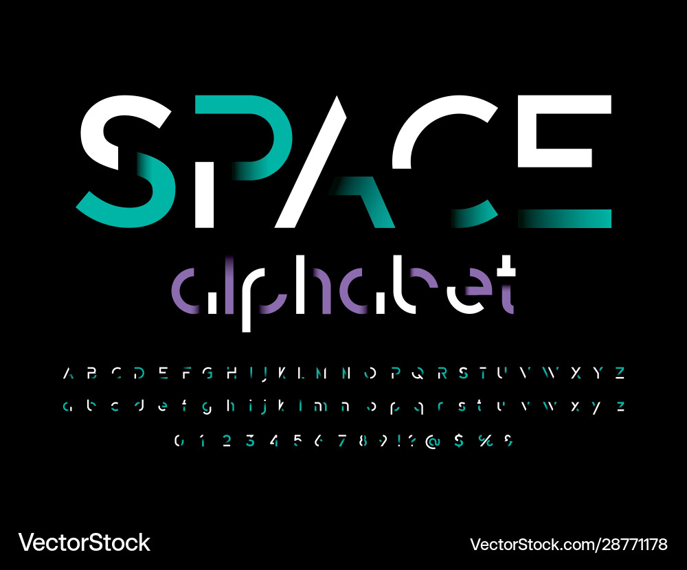 Abstract font Vector Image