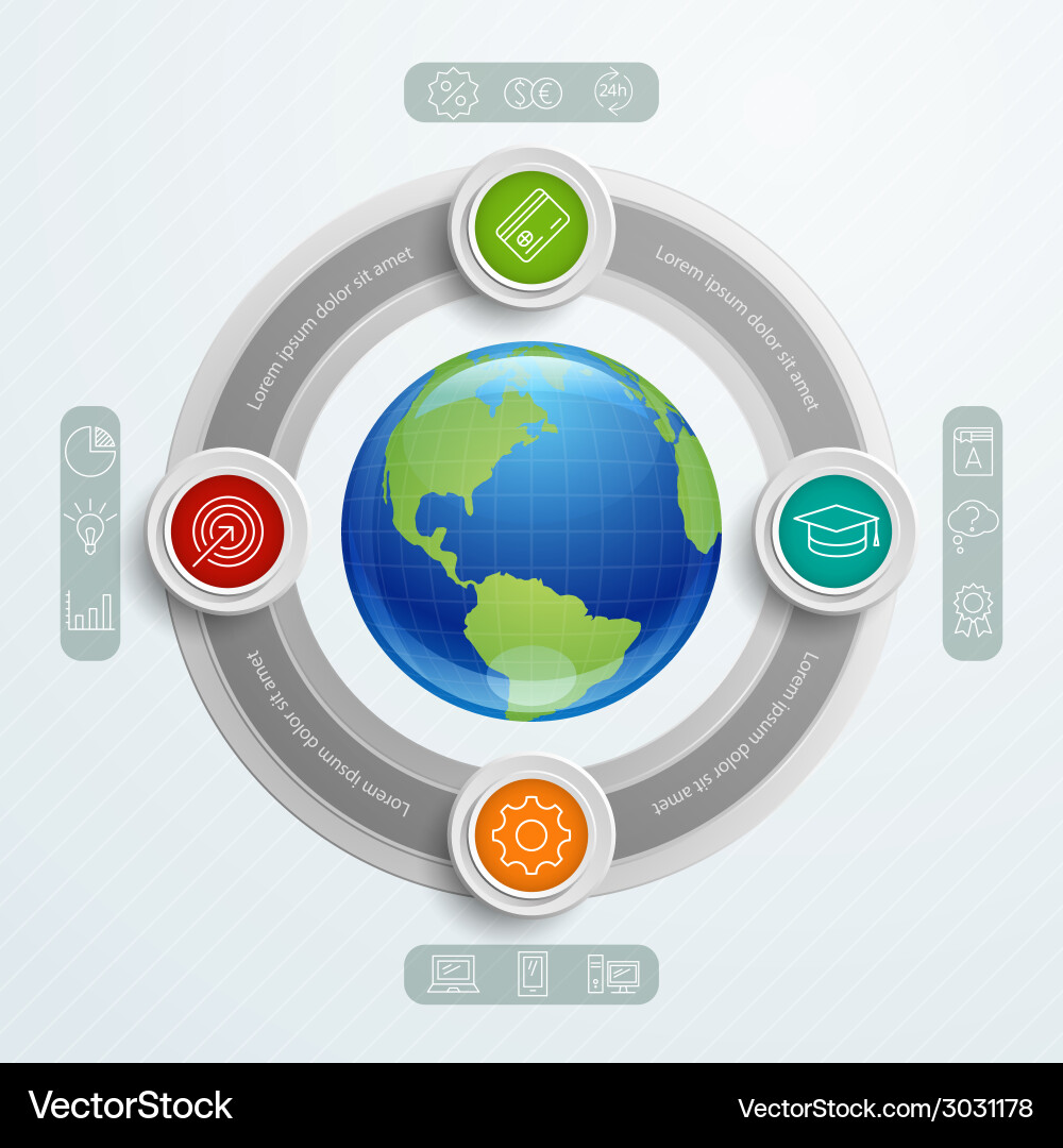 Abstract infographic design workflow layout vector image