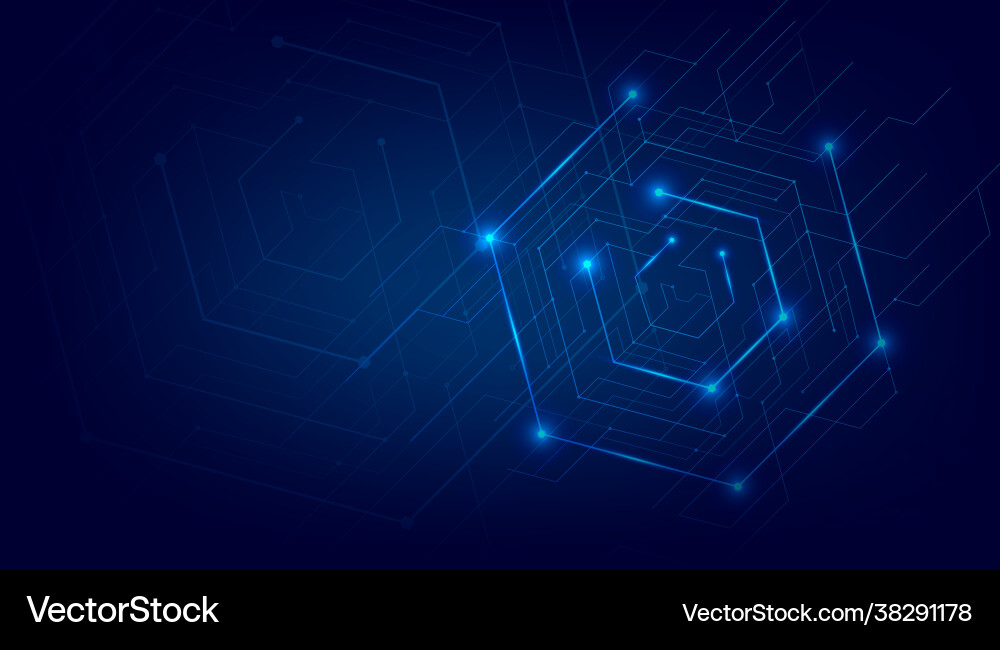 Abstract lines and dots connect background vector image