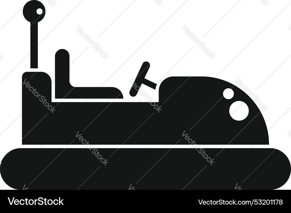 Bumper car icon representing amusement park ride Vector Image