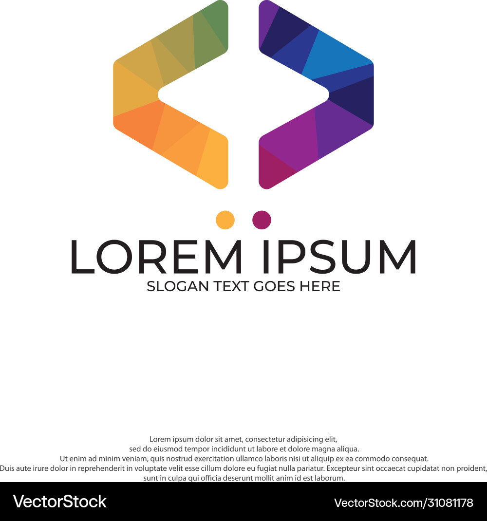 Computer developer icon with colorful vector image