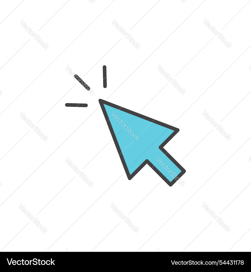 Cursor icon in colored version Cursor icon in colored version vector image