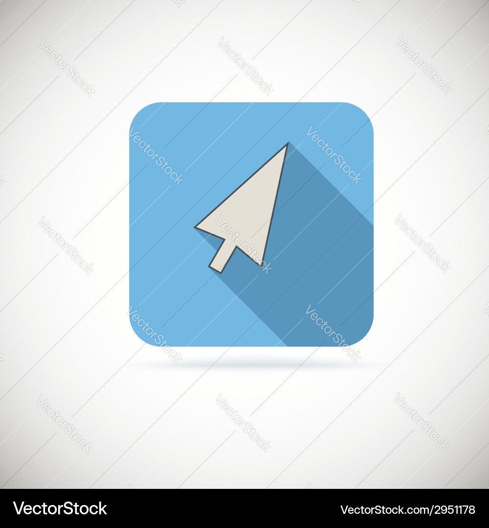 Flat Computer Pointer Icon vektorbild
