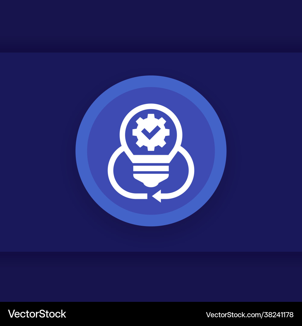 Implementation execute idea icon Implementation execute idea icon vector image