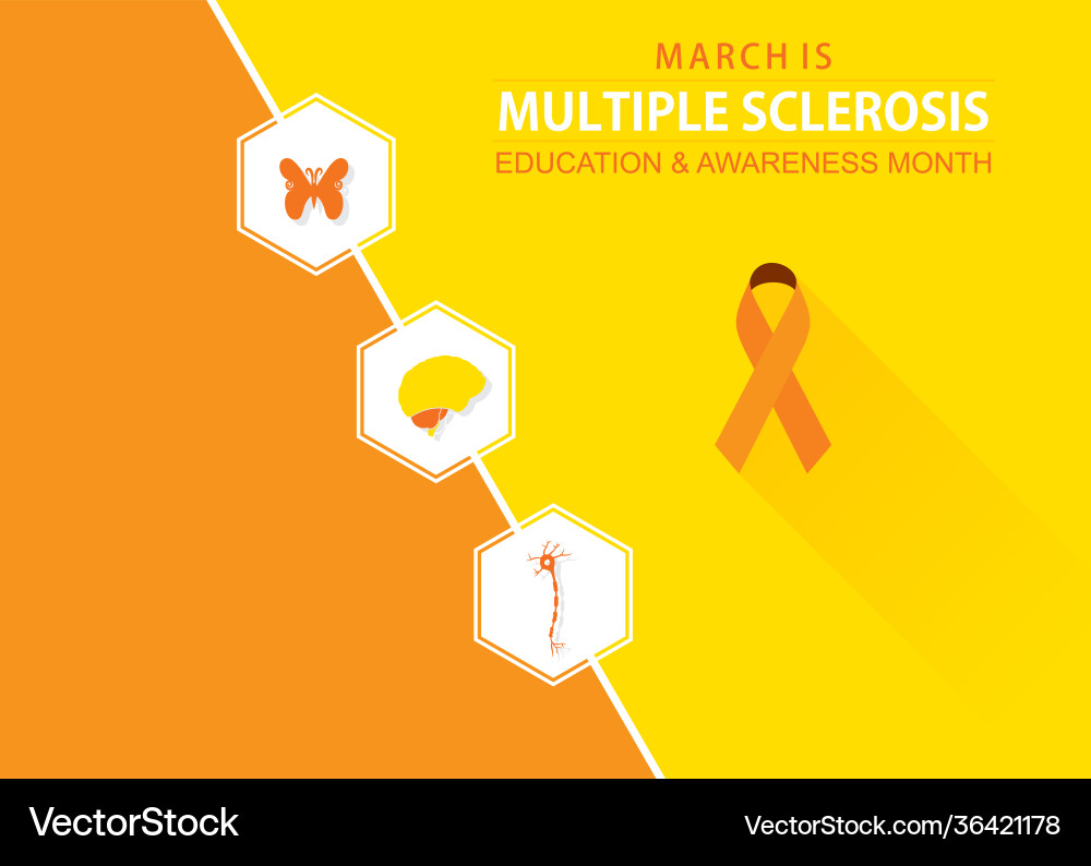 Multiple sclerosis education and awareness month Multiple sclerosis education and awareness month vector image
