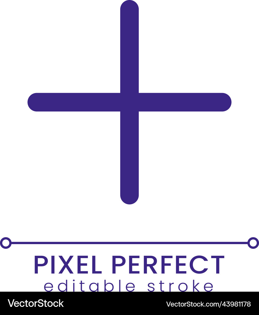 Plus pixel perfect rgb color ui icon Vector Image