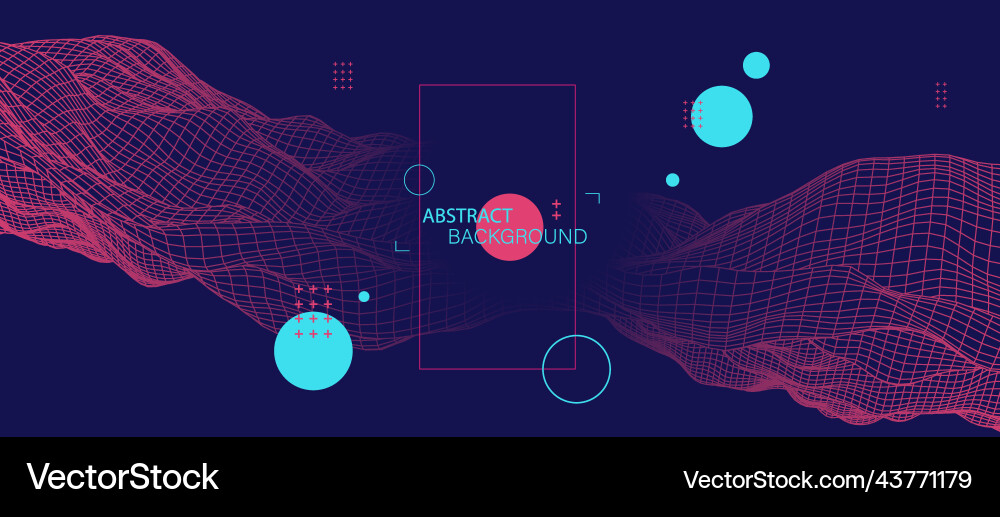 Abstract background with waves 3d surface Abstract background with waves 3d surface vector image