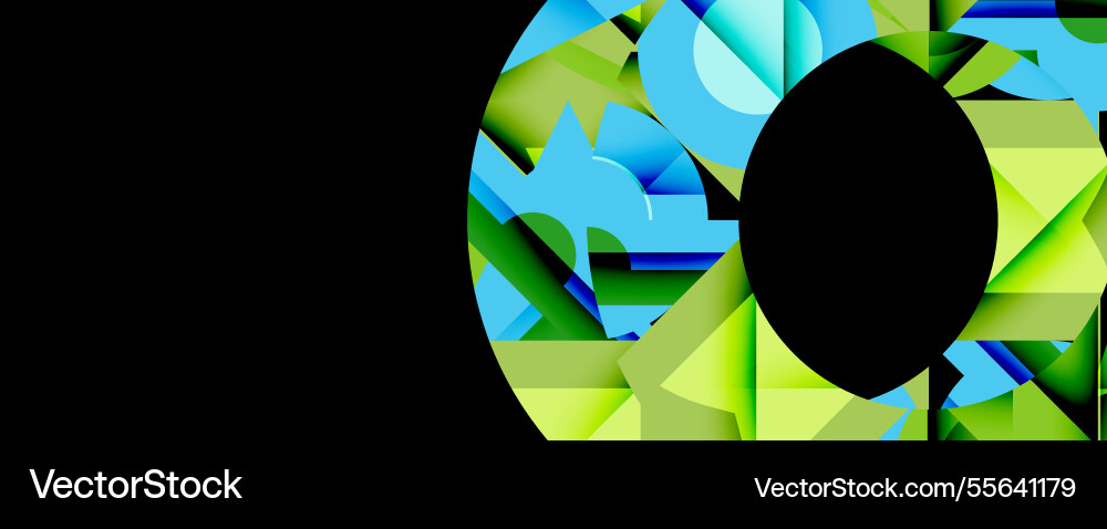 Abstract geometric composition with interlocking Abstract geometric composition with interlocking Vector Image