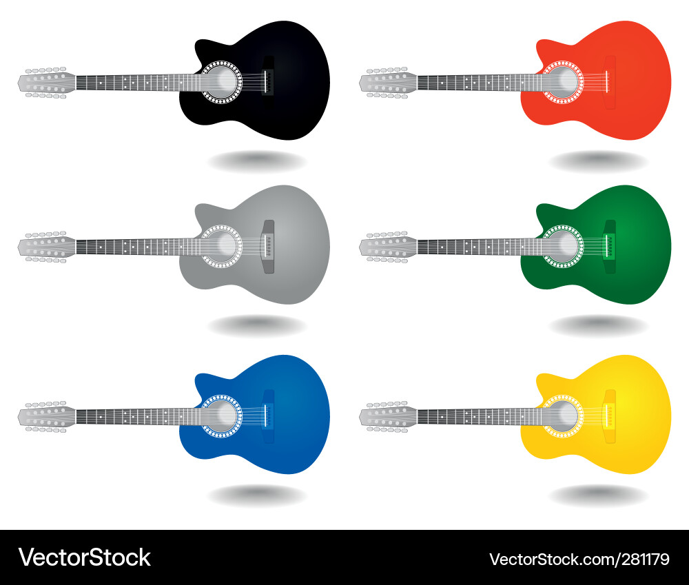 Acoustic guitar Vector Image
