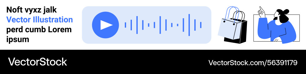 Audio playback interface and shopping elements Audio playback interface and shopping elements vector image