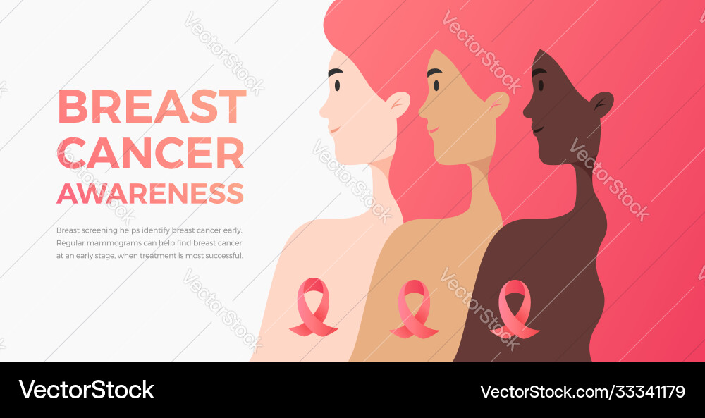 Background for breast cancer awareness month Background for breast cancer awareness month vector image