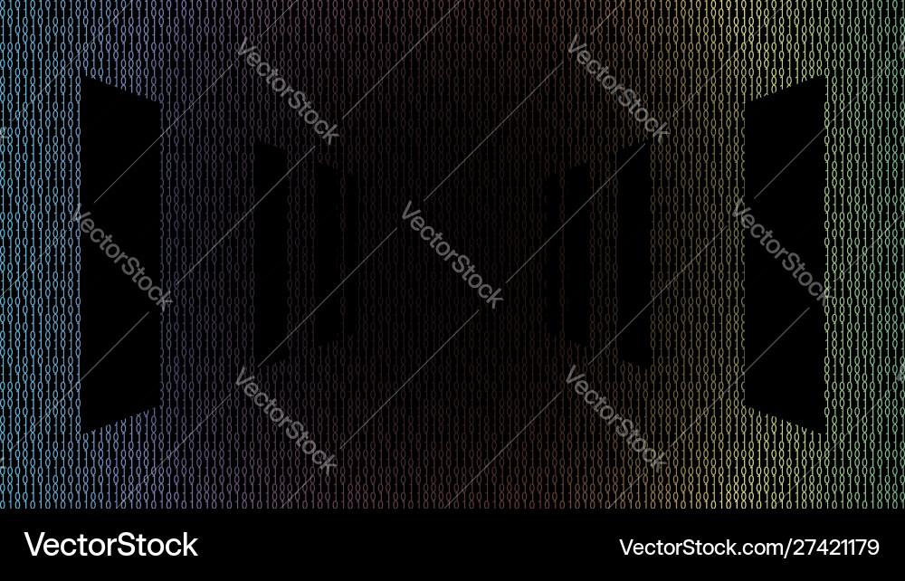 Binary Code Corridor vector image