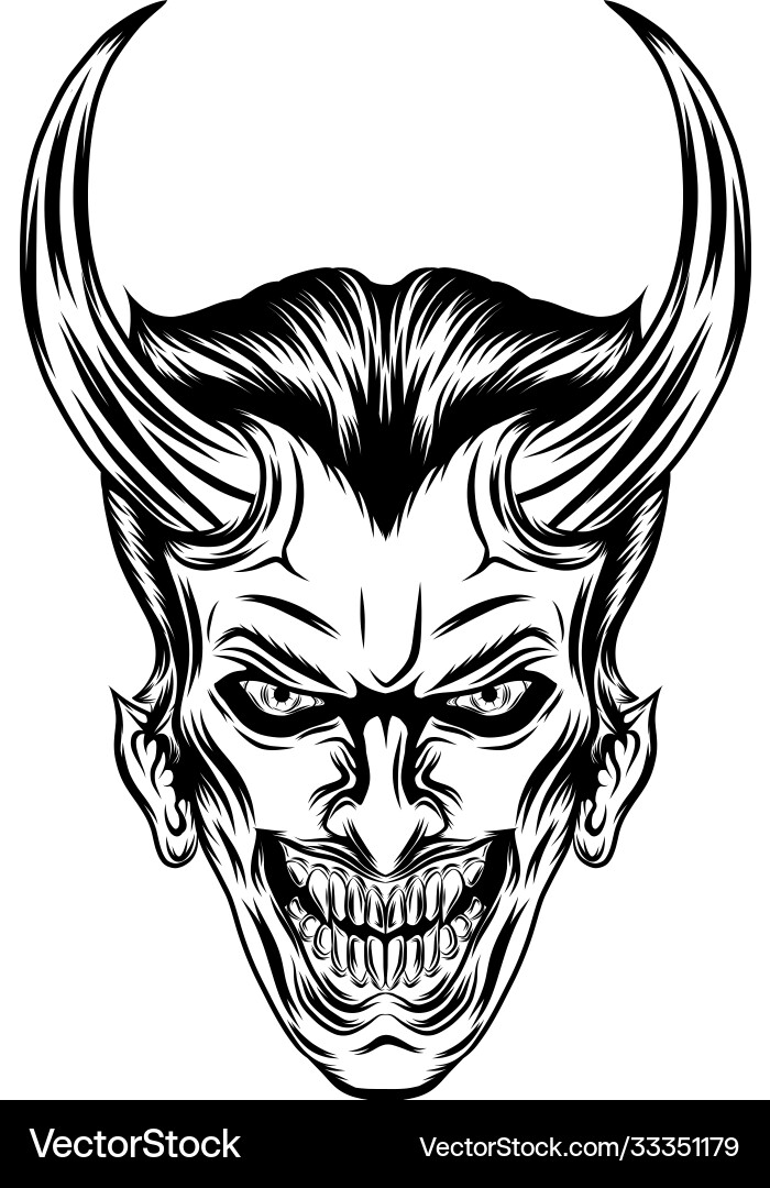 Dark Vampire with Horns vector image