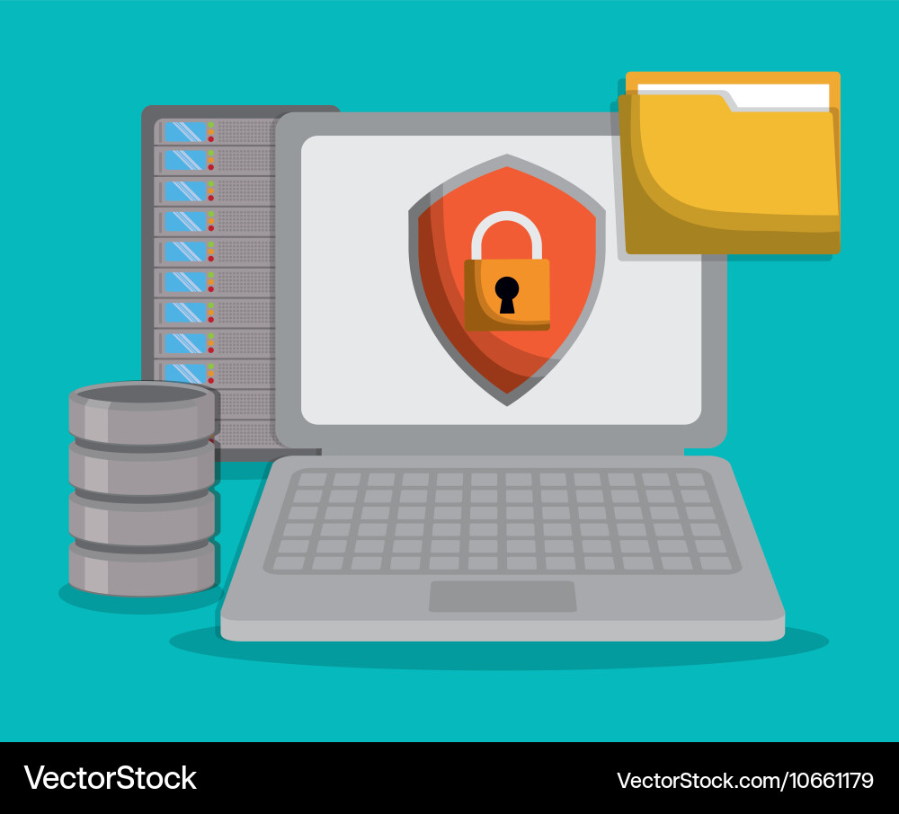 Data center and web hosting design vector image