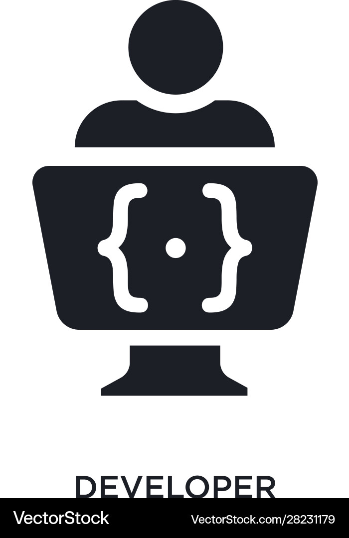 Developer isolated icon simple element from Developer isolated icon simple element from vector image