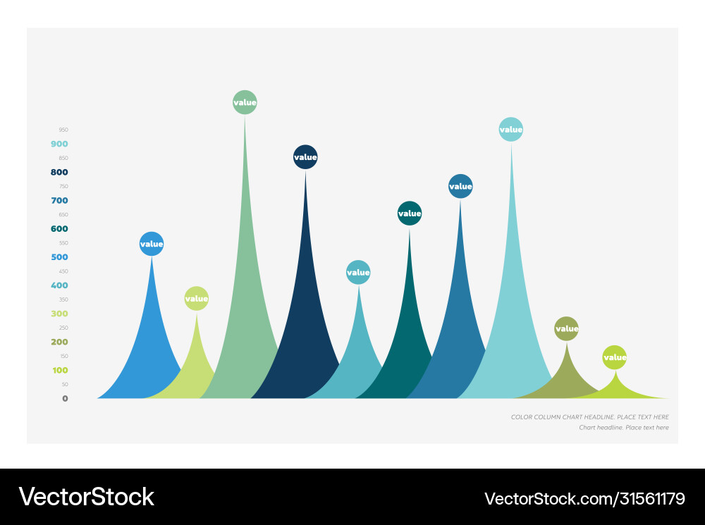 Flat design statistics column graph chart Flat design statistics column graph chart vector image