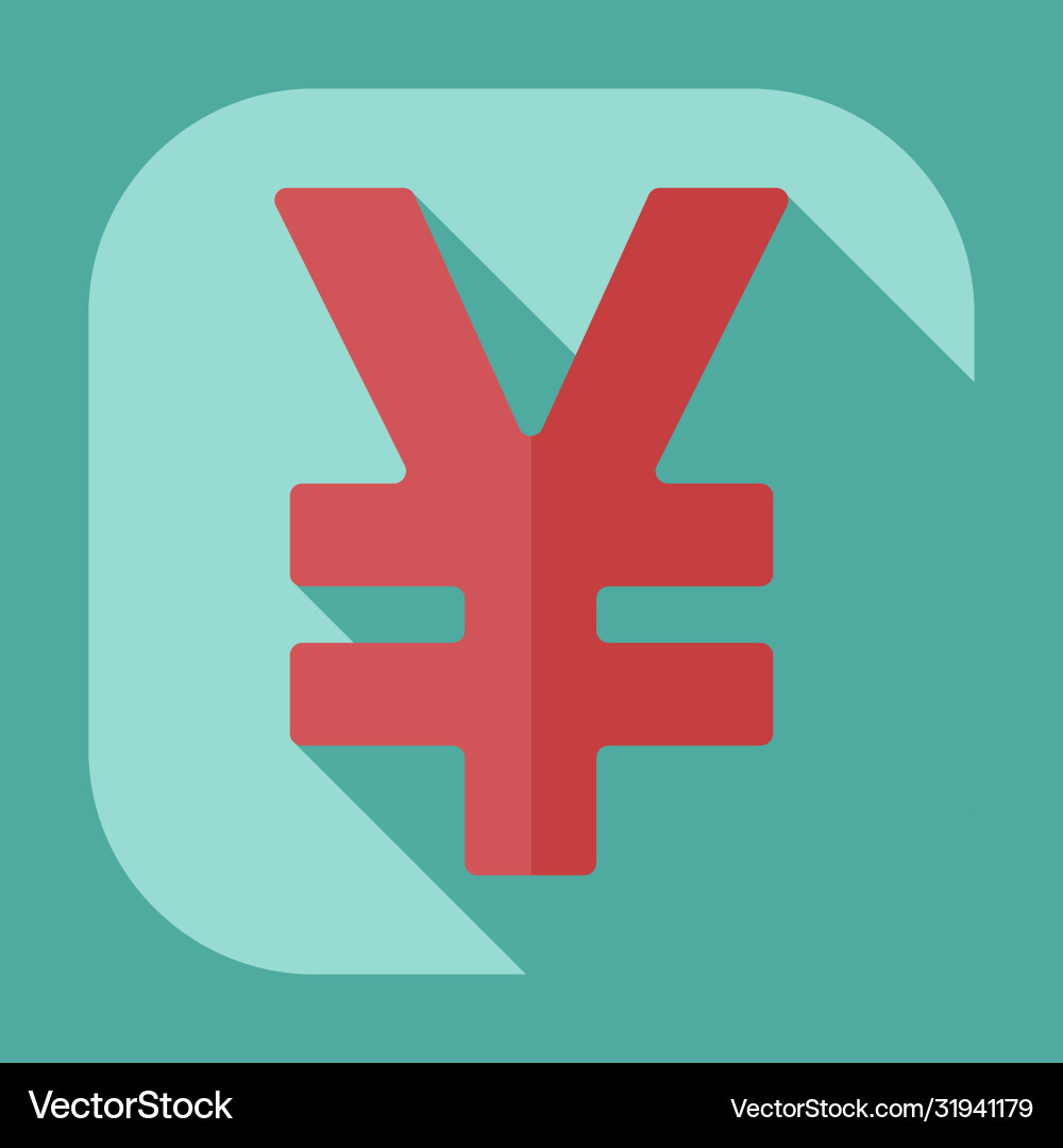 Flat modern design with shadow icons currency unit Vector Image