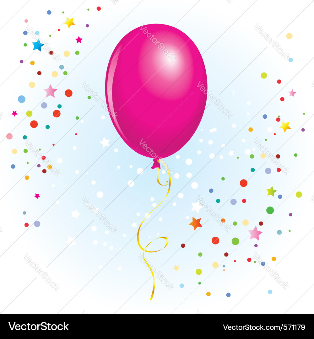 Magenta balloon Vector Image