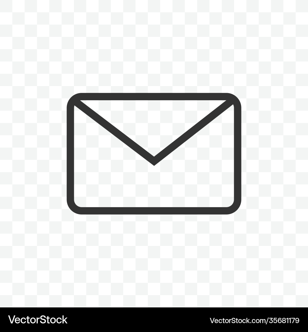 Outline envelope or message icon isolated Outline envelope or message icon isolated vector image