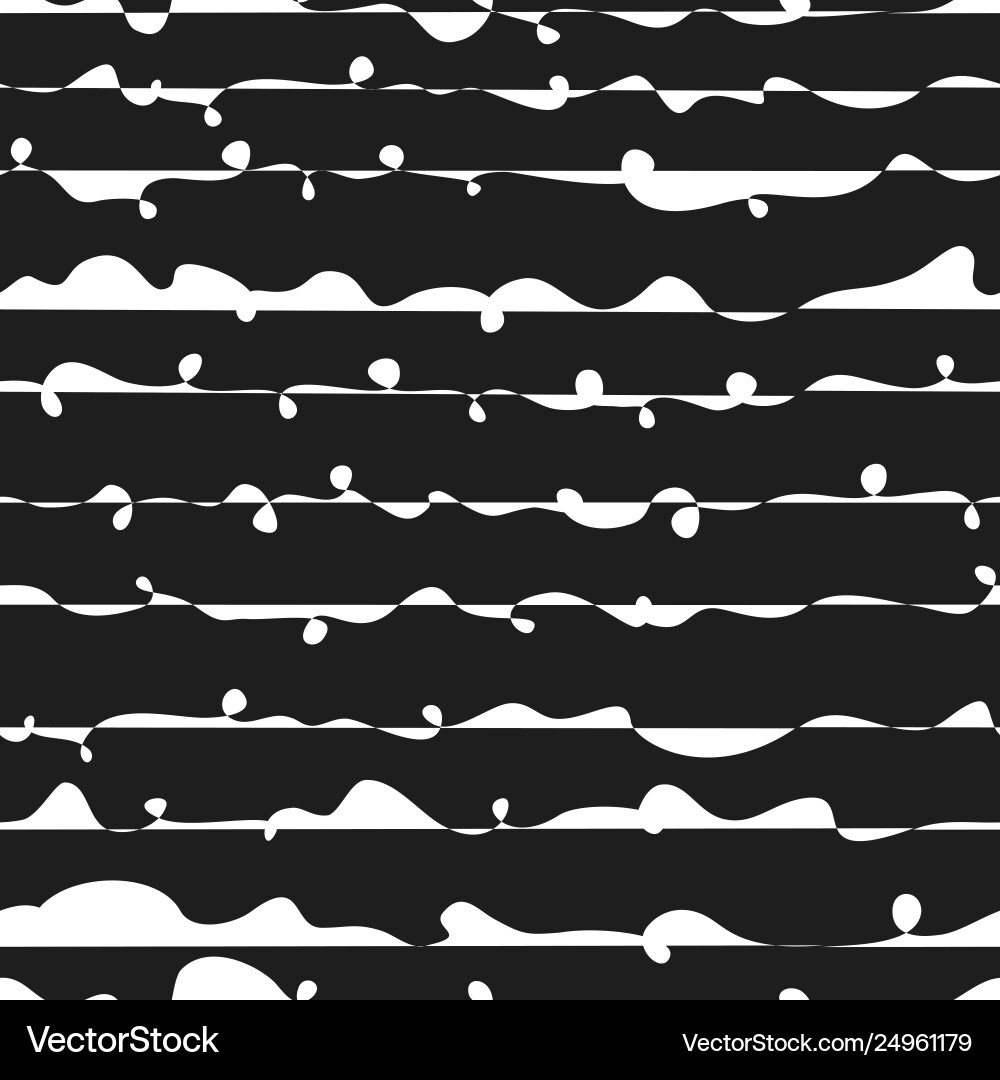 Seamless pattern with abstract wavy lines hand Seamless pattern with abstract wavy lines hand vector image