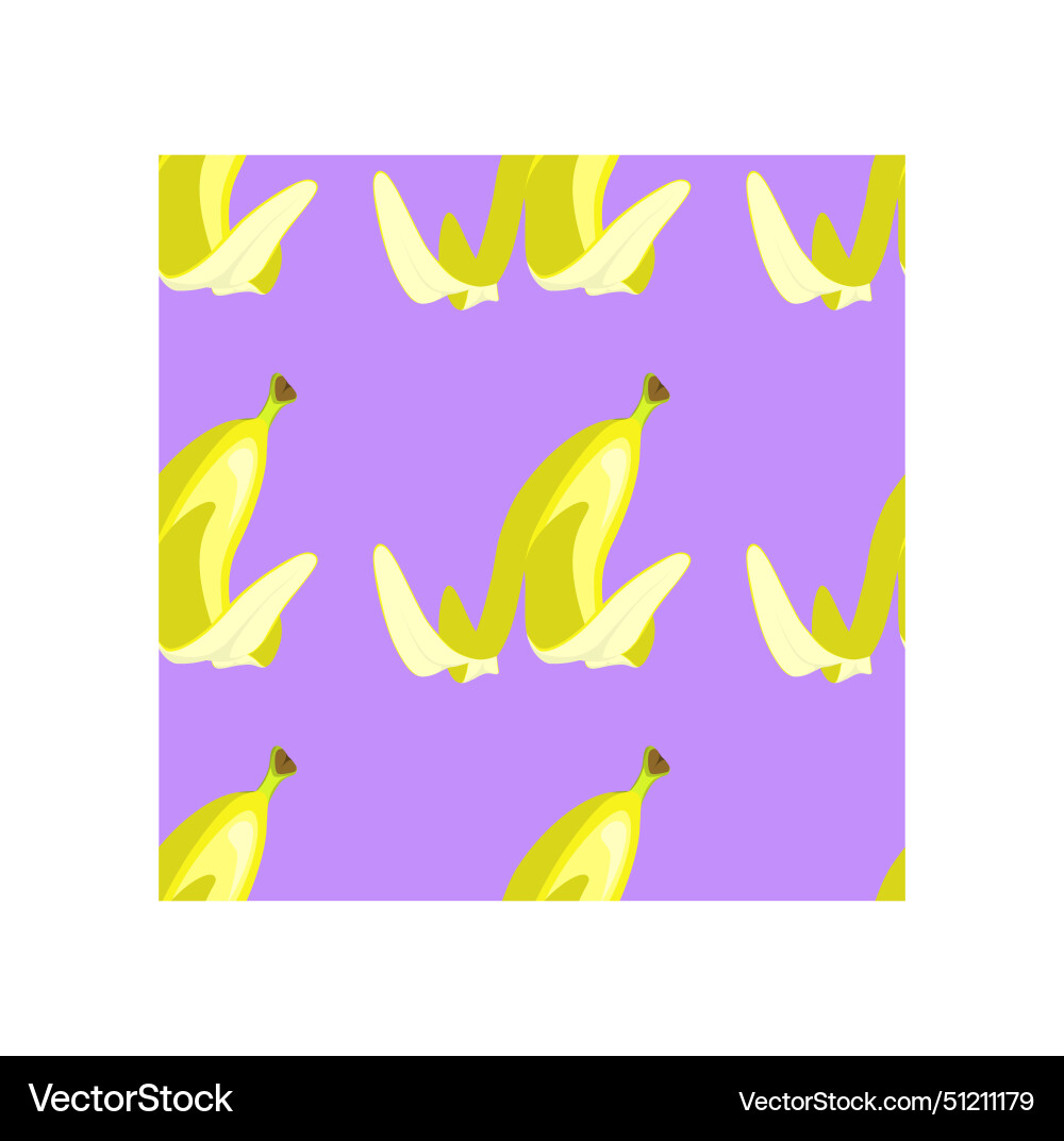 Seamless pattern with bananas in flat style Seamless pattern with bananas in flat style Vector Image