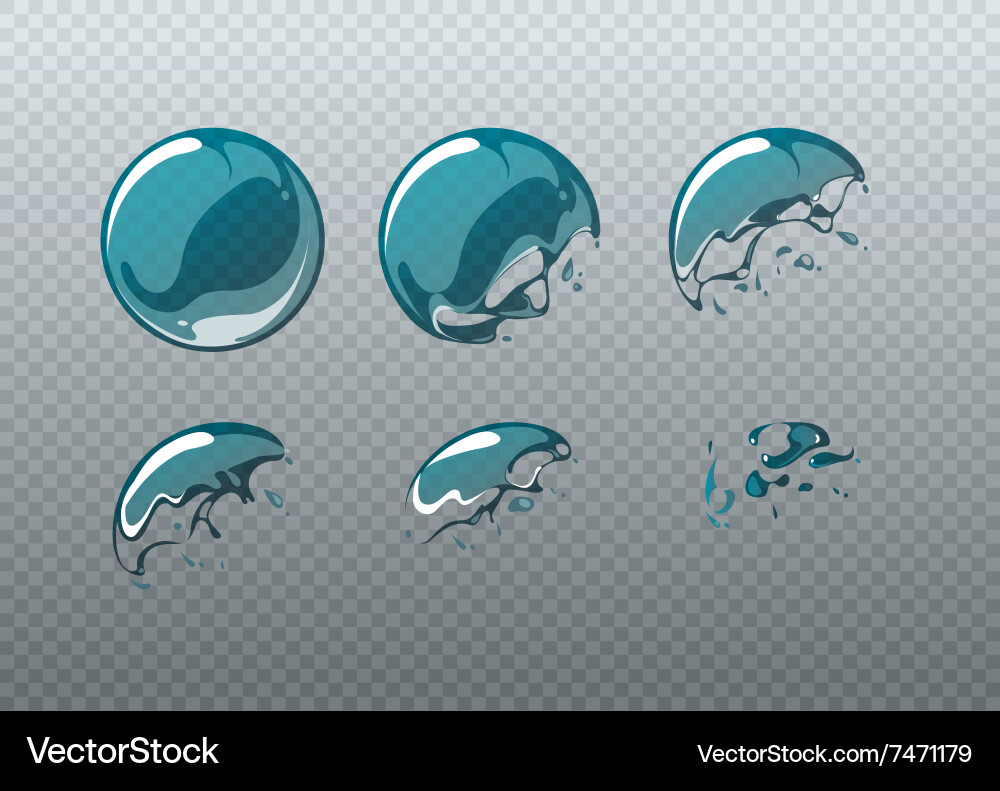 Soap Bubble Burst Animation Vector Image
