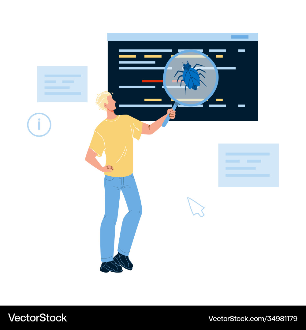 Software-Testprogramm auf Fehler und Fehler Software-Testprogramm auf Fehler und Fehler vektorbild
