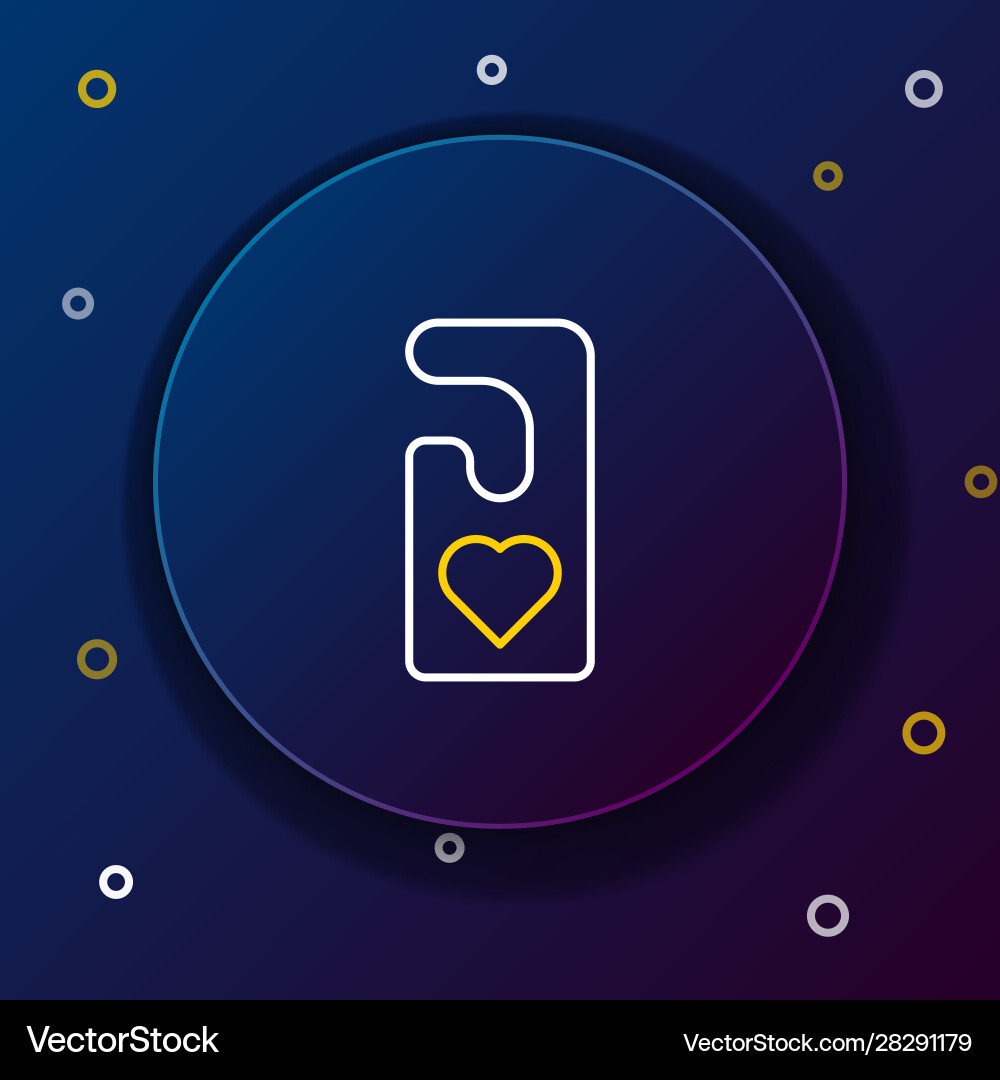 White and yellow line please do not disturb Vector Image