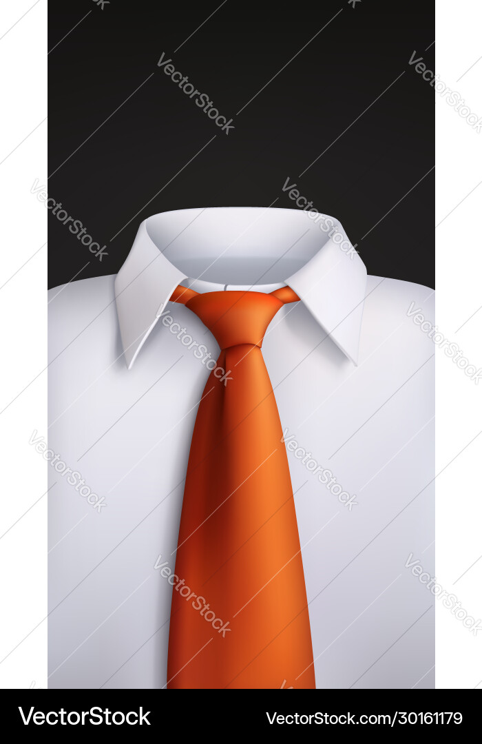 orange tie white shirt