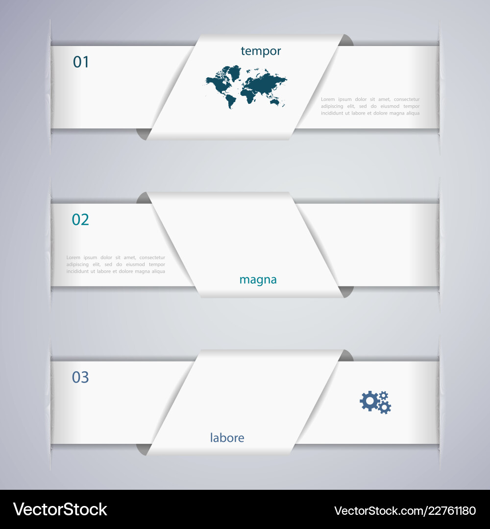 Abstract 3d web banner design template vector image