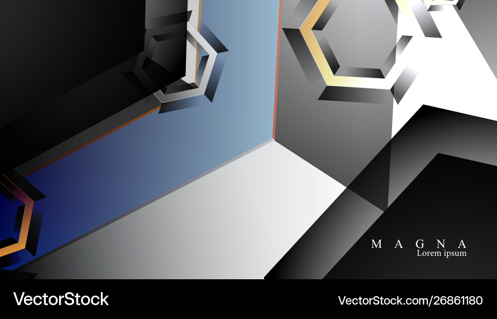Abstract background with gradient hexagon shapes vector image