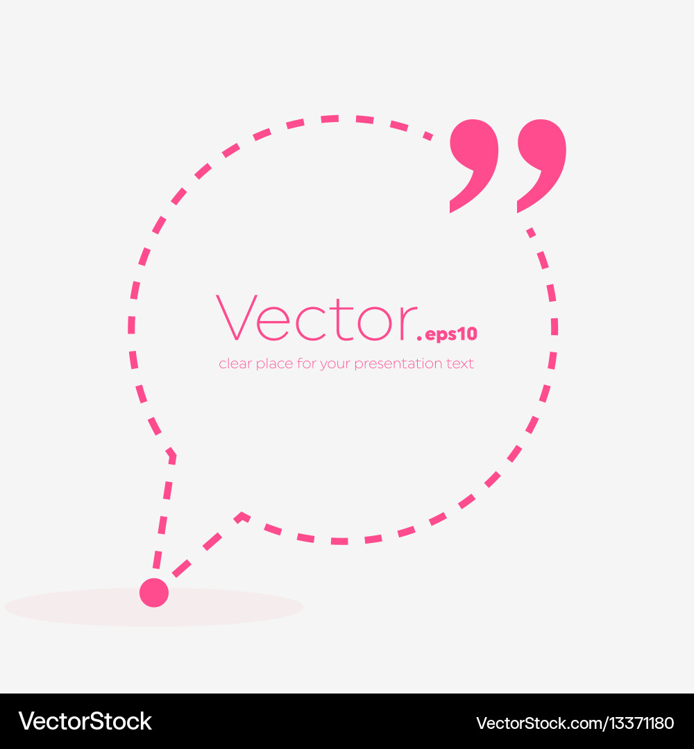 Abstract concept empty speech square quote Vector Image