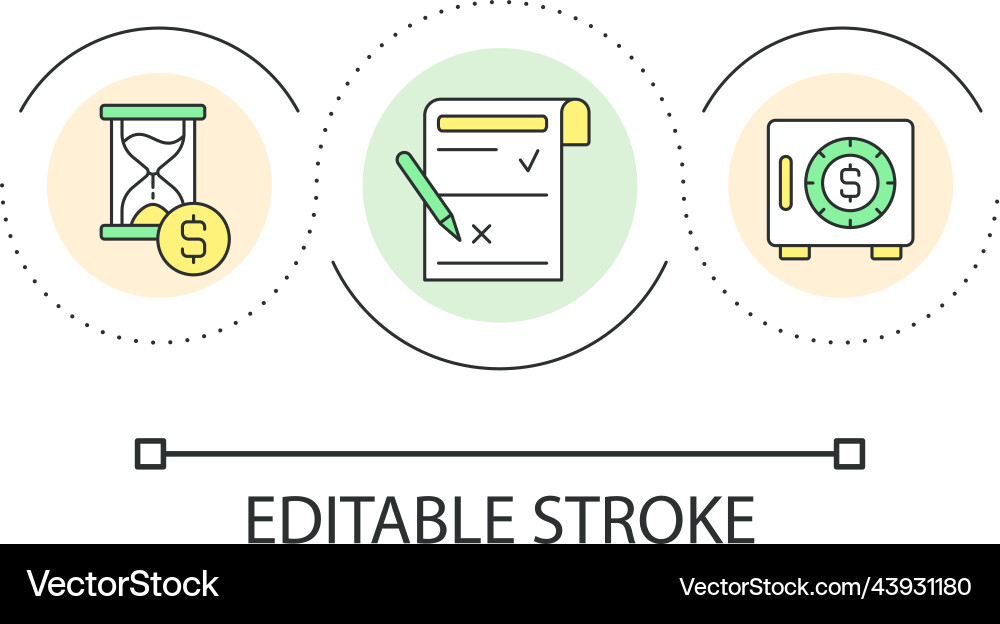 Certificate of deposit account loop concept icon Certificate of deposit account loop concept icon vector image