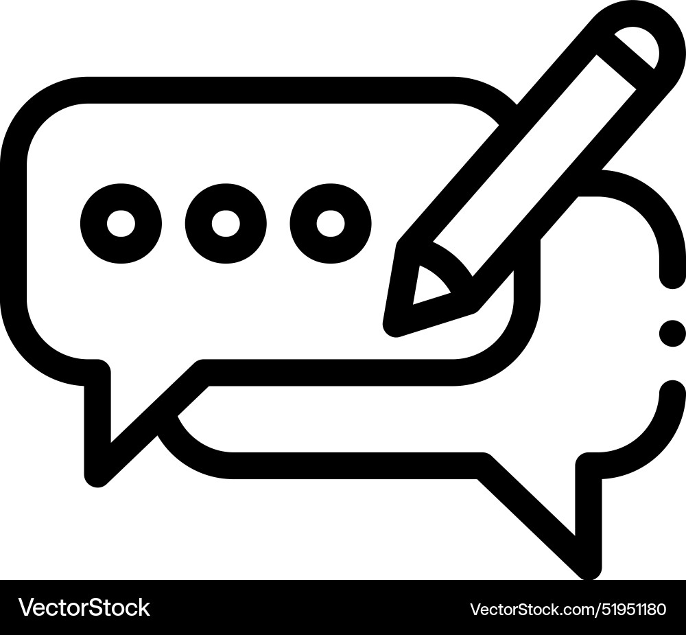 Chat icon thin linear style design isolated Chat icon thin linear style design isolated vector image