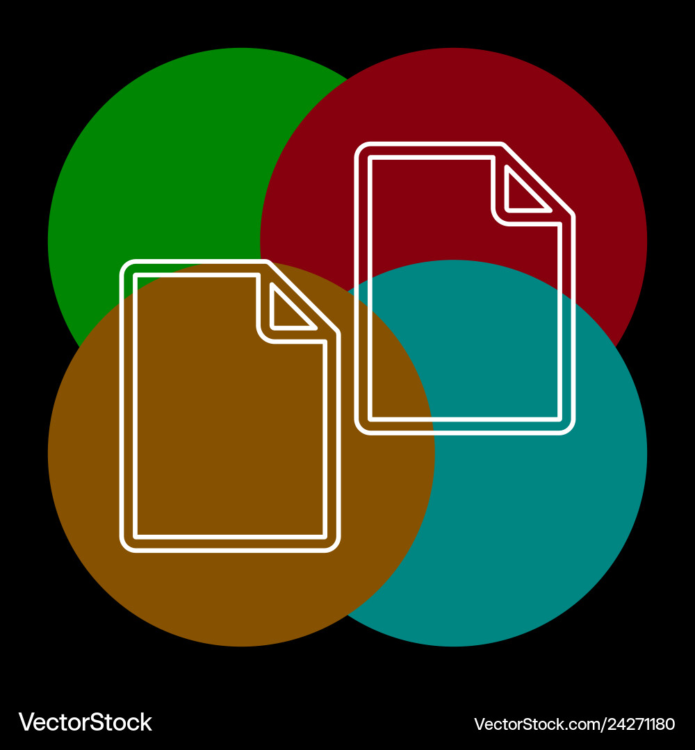 Copy or duplicate document icon vector image