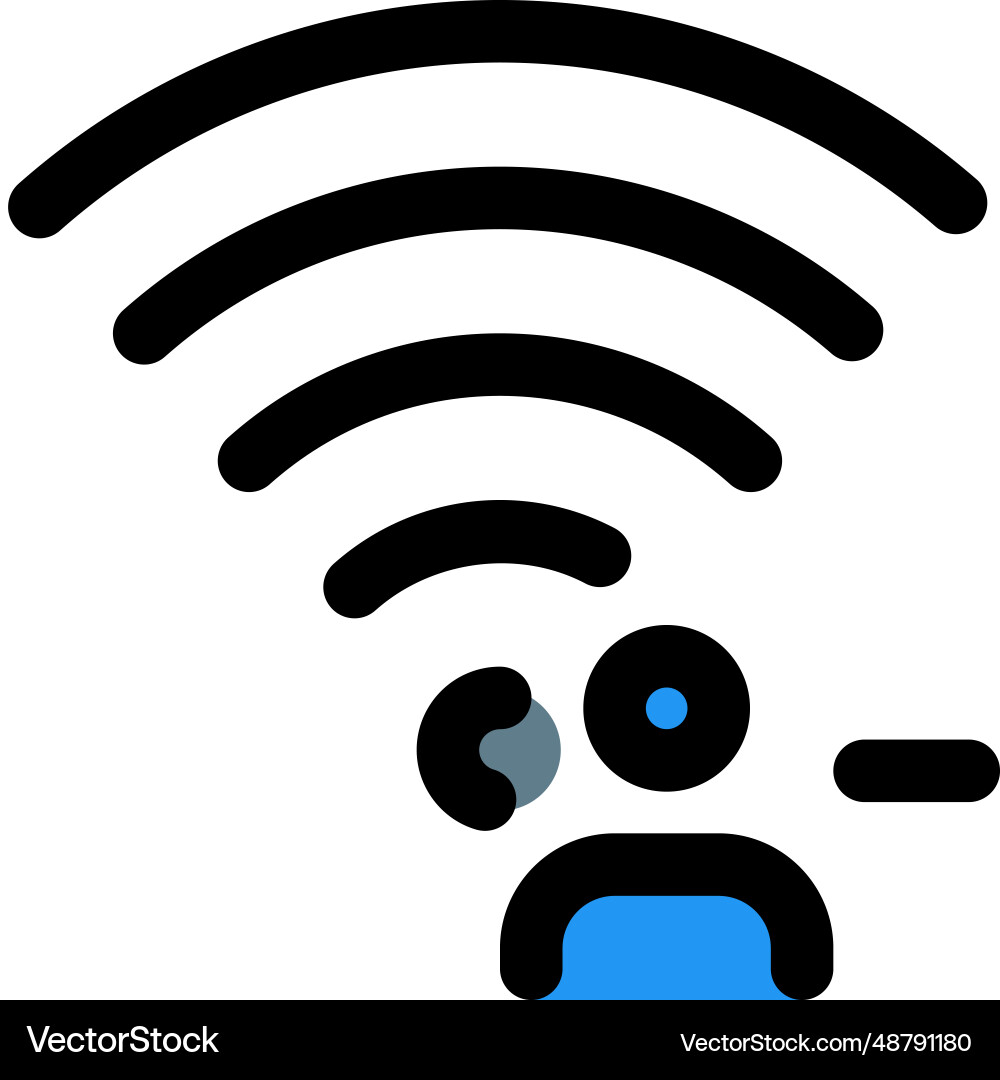 Deleting user name from the wireless network Vector Image