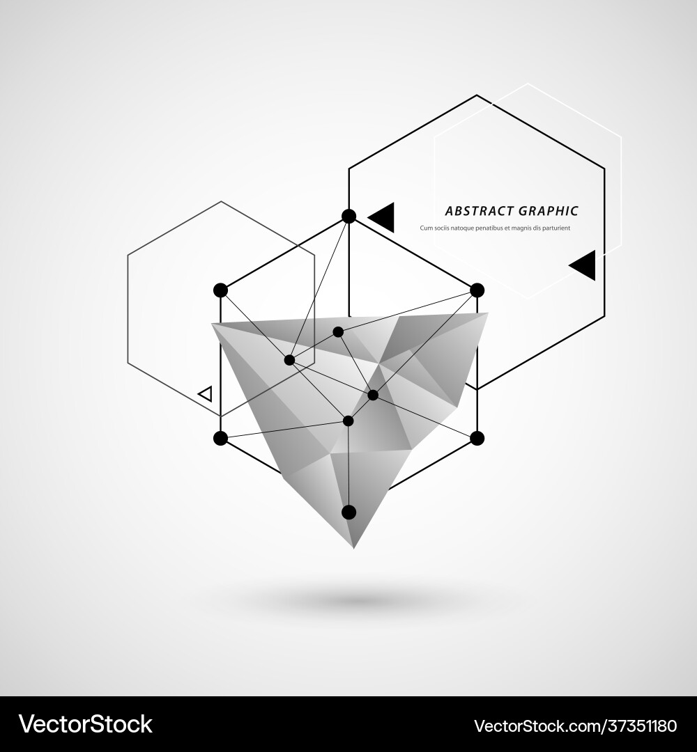 Digital technology triangle and hexagons design Digital technology triangle and hexagons design Vector Image