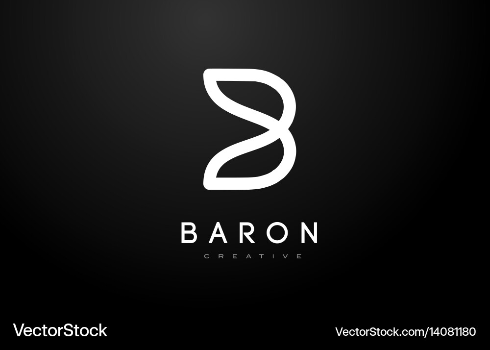 Elegant B Monogram Logo Vector Image