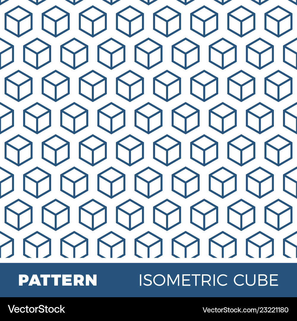 Isometric Cube Pattern vector image