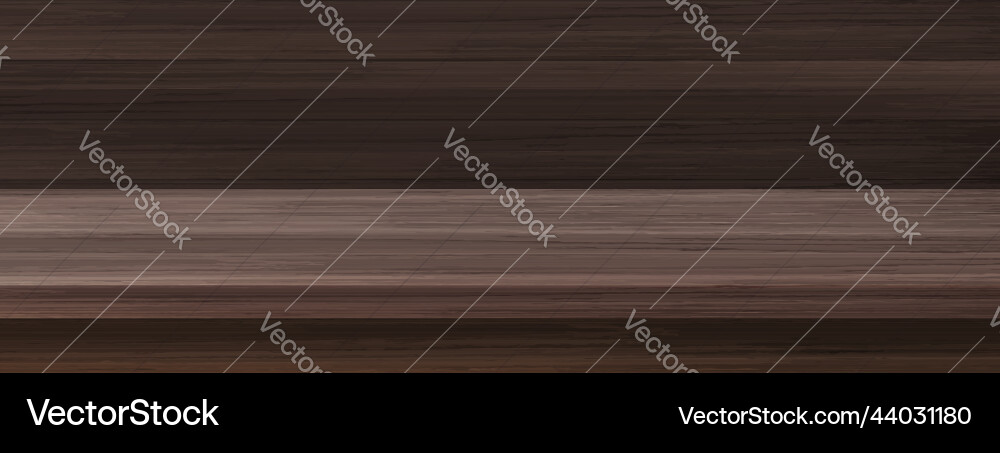 Kitchen wooden counter and plank wall Royalty Free Vector
