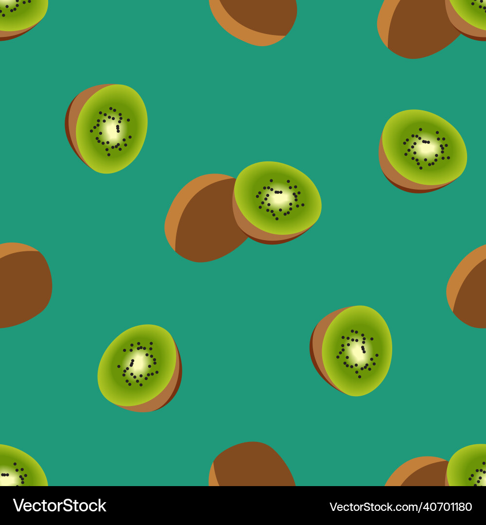 Kiwi repeat pattern fruity created vector image