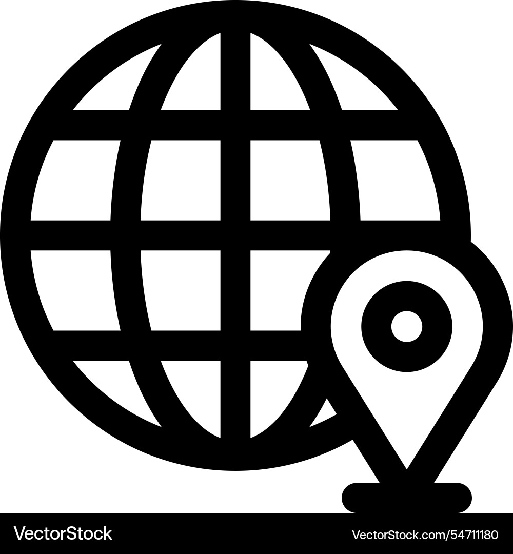 Location icon thin linear style design isolated Location icon thin linear style design isolated vector image