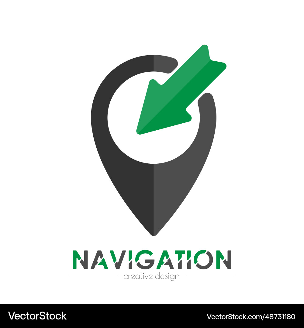 Navigation abstract compass arrow vector image