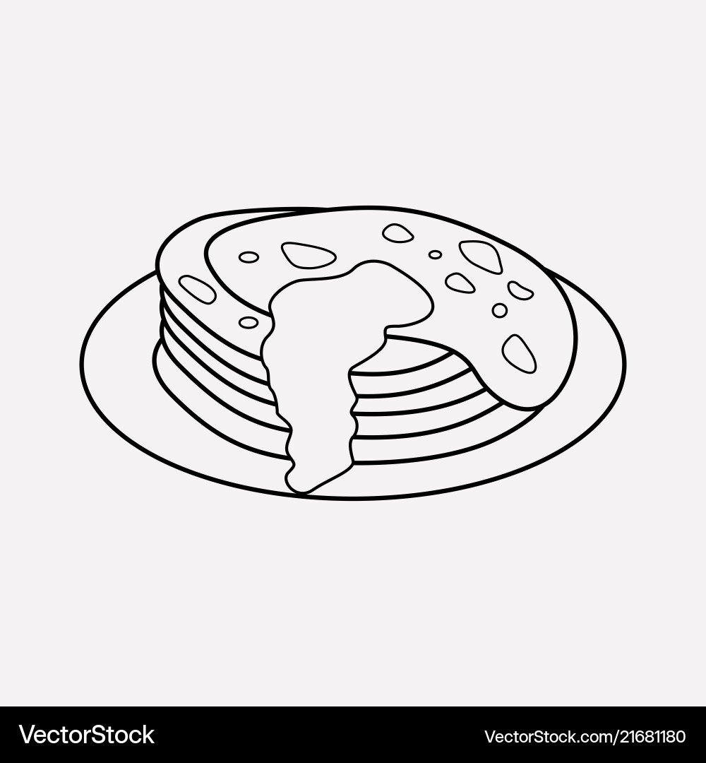 Pancake icon line element Pancake icon line element vector image