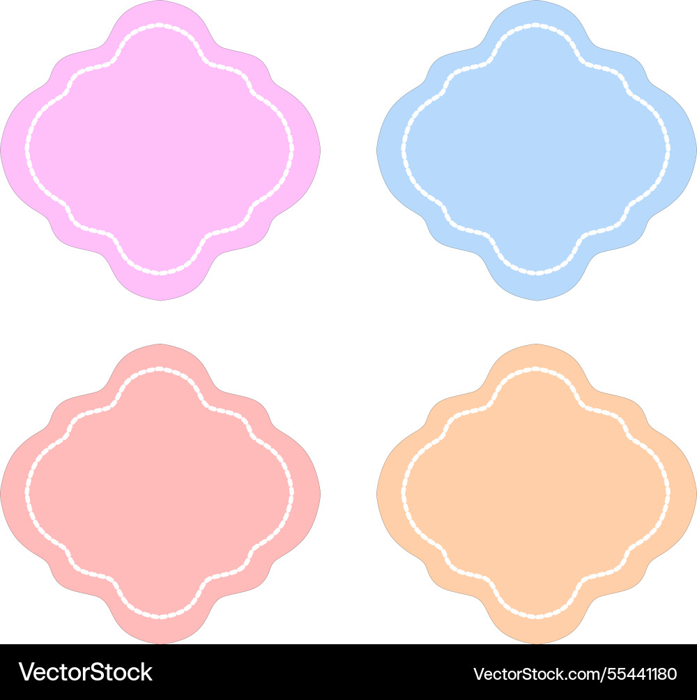 Paper frames design elements isolated on white vector image