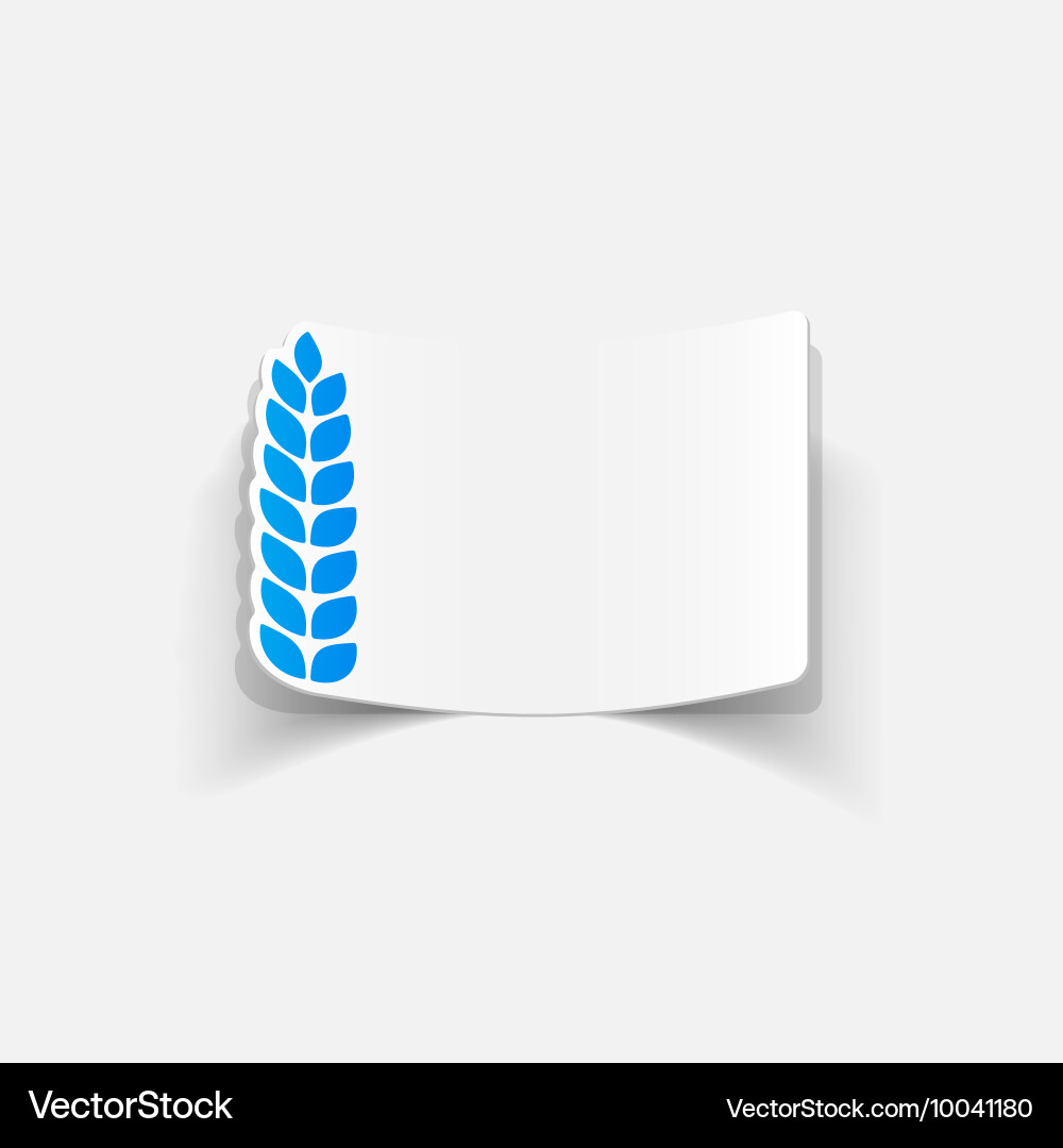 Realistic design element ears of wheat Vector Image